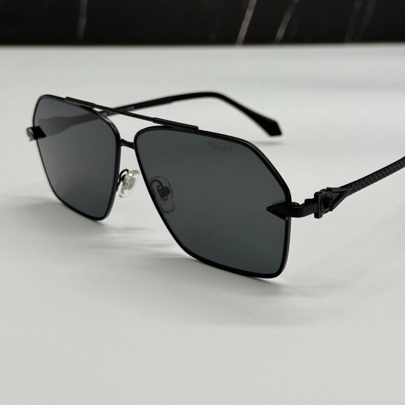 NEW VERSACE VE2284 1436/87 SUNGLASSES UNISEX BLACK VE2284 1436/87 EYEWEAR - Picture 4 of 10
